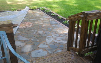 flagstone patio with stonedust