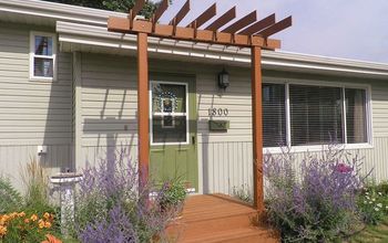 A Simple Pergola For a New Front "Deck"