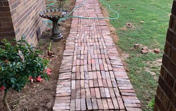 Brick Sidewalk & Flowerbed