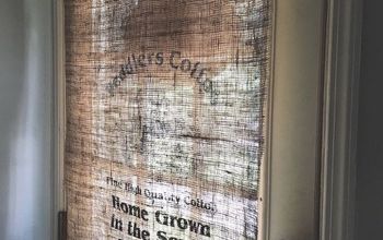 Burlap Bag Curtain