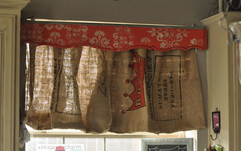 Burlap Coffee Sack Curtains