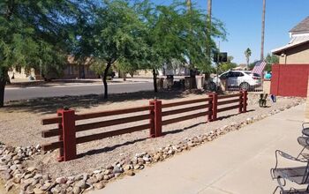 Cinder Block Fence With 4x4's