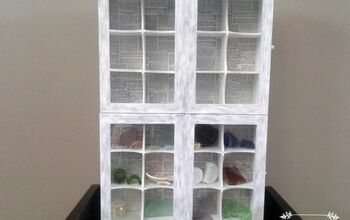 Curio Wall  Cabinet Made From Dollarstore Tea Boxes