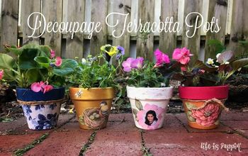 Decoupage Terracotta Pots