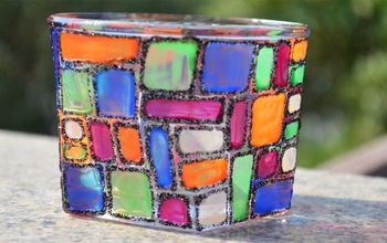 DIY CANDLE HOLDER Inspired by Mosaic Art!!