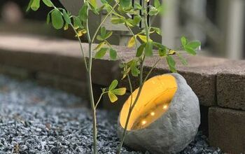 DIY Concrete Rock Solar Light