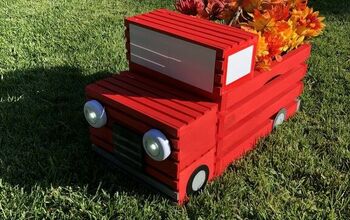 DIY Crate Red Pickup Truck