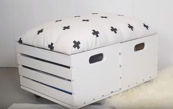 DIY Crate Storage Ottoman