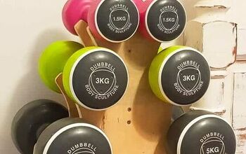 DIY Dumbbell Rack Wooden Tree