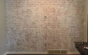 DIY Faux Brick Accent Wall Tutorial - With Whitewash!