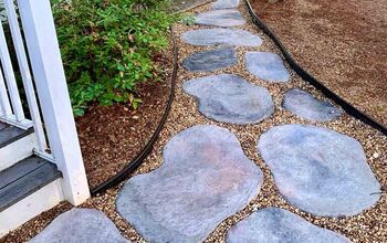 DIY Large Concrete Stepping Stones Shaped Like Natural Stone