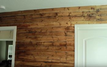 DIY Rustic Wood Wall Under $40