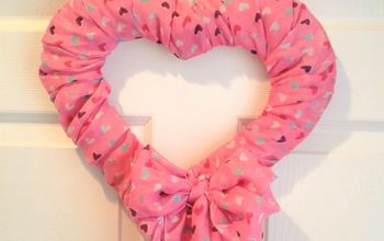 DIY Valentine's Day Scarf Wreath - All With Dollar Store Items!