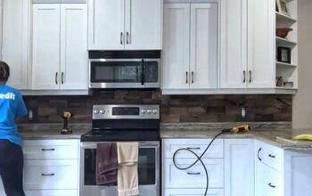 DIY Wooden Backsplash