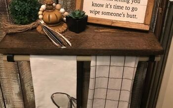 Dollar Store Bathroom Shelf  & Towel Bar