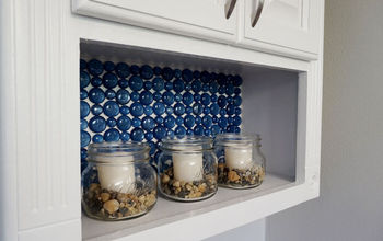 Dollar Store Glass Beads Become a Beautiful Backsplash