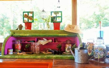 From Child's Roll Top Desk to Counter Potting Shed!