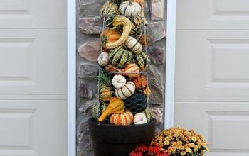 How to Make a Gorgeous Gourd Topiary For Your Fall Decor