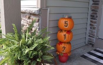 How to Make an Illuminated House Number Pumpkin Display for Fall