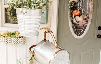 How to Make a Cute Farmhouse Pulley & Hanging Bucket Planter