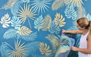 How To Stencil a Tropical Wall Mural