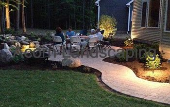 Amazing Backyard Waterfall Fish Pond with Paver Patio transformation Greece NY by Acorn Landscaping, Rochester NY