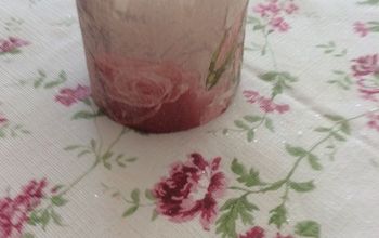 Napkin Decoupage on a Candle