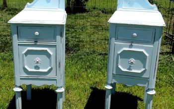 A Before and After Story: Upcycled Antique Vanity Nightstands