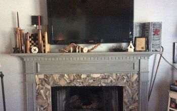 Petrified Wood Fireplace Makeover