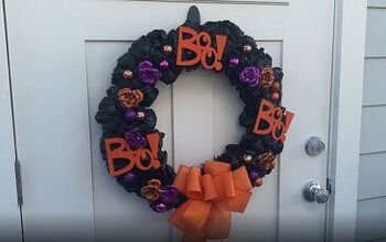 How to Craft a Boo-tiful Halloween Wreath With Recycled Plastic Bags