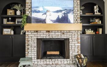 DIY Fireplace Makeover: How To Add Brick To a Fireplace