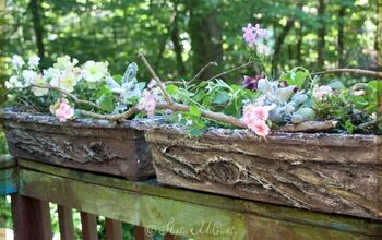 Realistic Bark Texture With Caulk and a Fork! Easy Flower Box Makeover