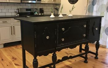 Repurposed Antique Buffet Into Kitchen Island