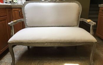 How to Reupholster a Dated Settee - Restoration Hardware Style!