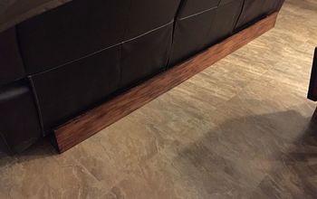 Sofa "Baseboard" Hides Ugly Cords & Mechanics