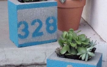 Springtime Concrete Painted Planter