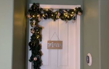 Entryway Decor: How to Make a Festive Tension Rod Christmas Arch