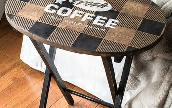 Turn a Plain TV Tray Into a Coffee Time Must-have!