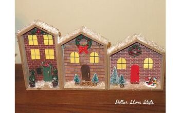 Turn Dollar Tree House Frames Into a Christmas Village