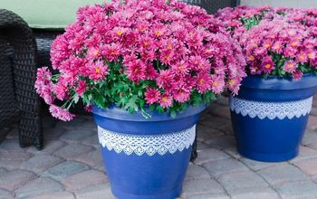 Turn Plastic Plant Pots Into Beautiful Painted Lace Decoupage Décor