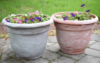 White Washed Pots for the Patio