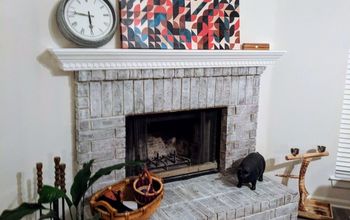 Whitewashed Fireplace